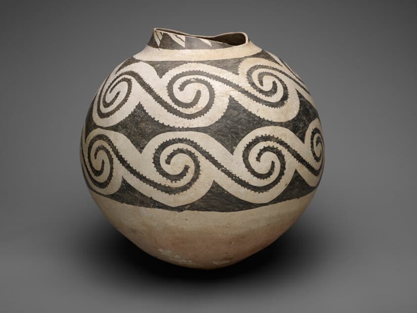 Storage Jar with Horizontal Bands of Interlocking Scrolls