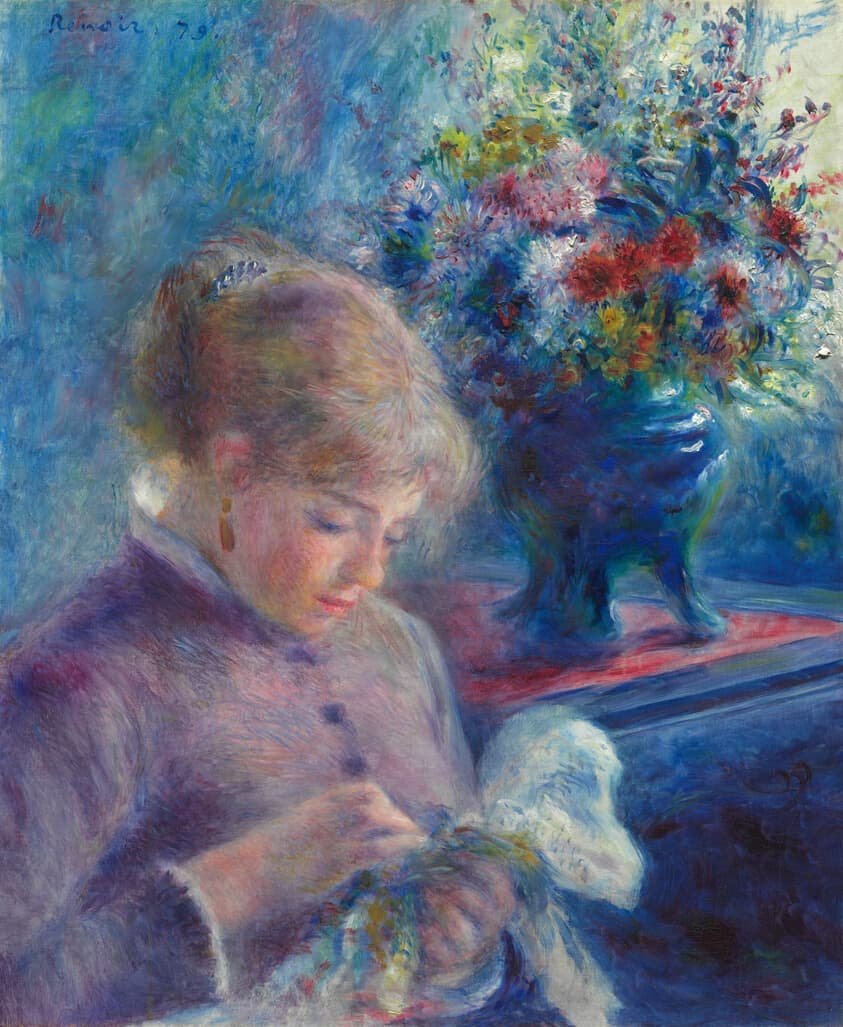 Young Woman Sewing