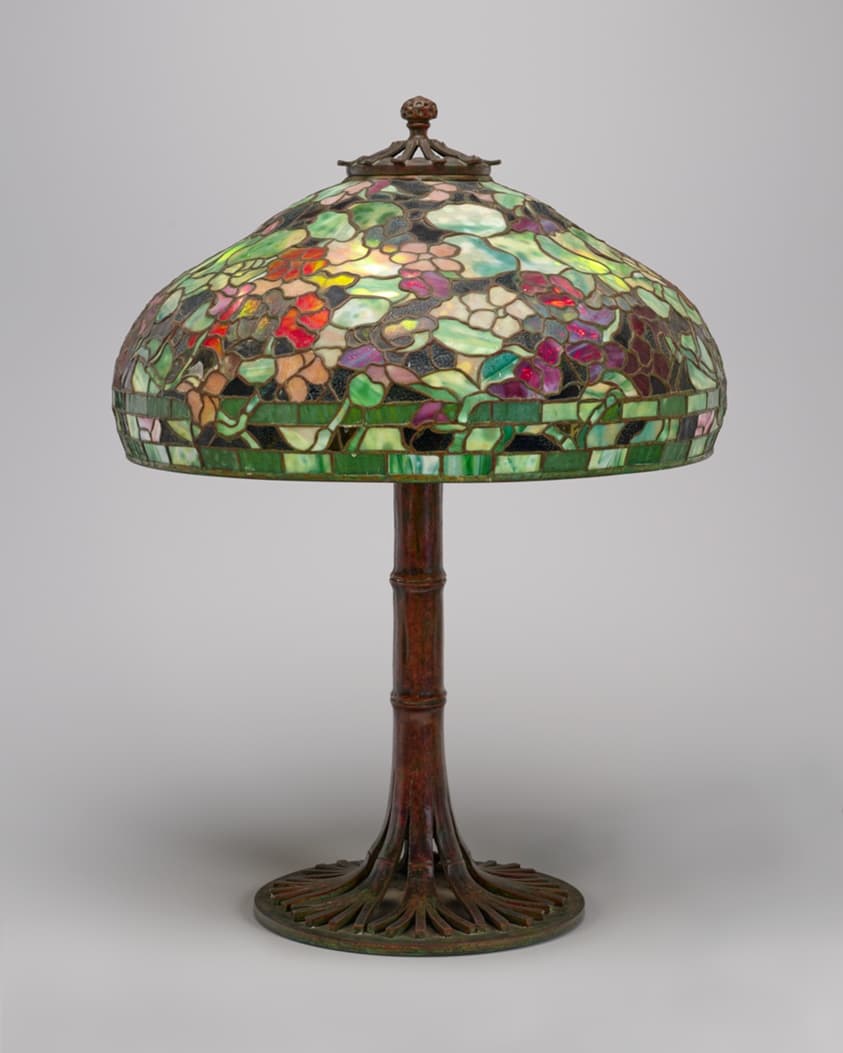 Lamp with “Nasturtium” Shade and “Bamboo” Base