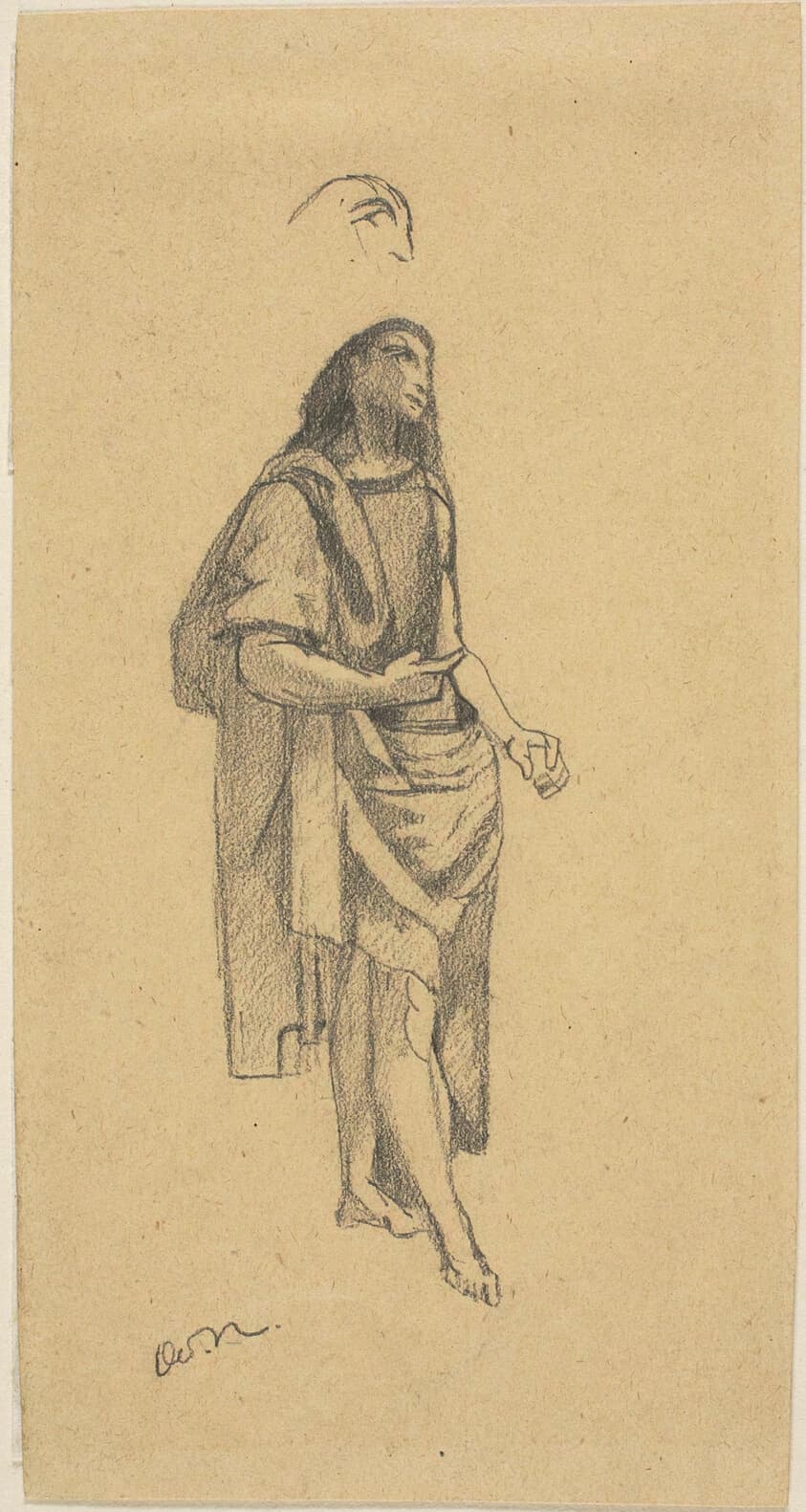 Saint John the Baptist, with Sketch of Head