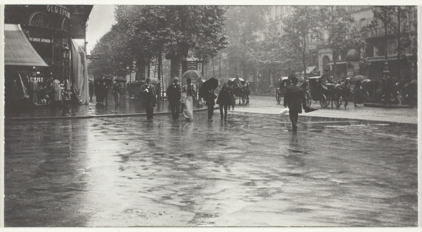 A Wet Day on the Boulevard, Paris