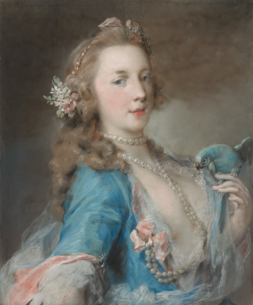 A Young Lady with a Parrot