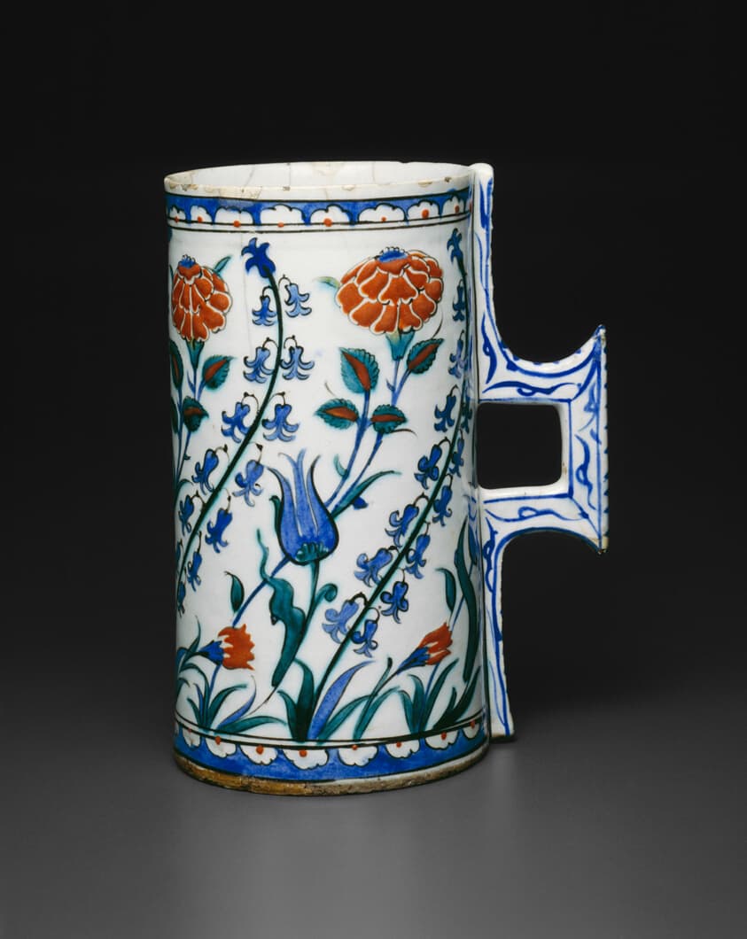 Tankard (Hanap) with Tulips, Hyacinths, Roses, and Carnations