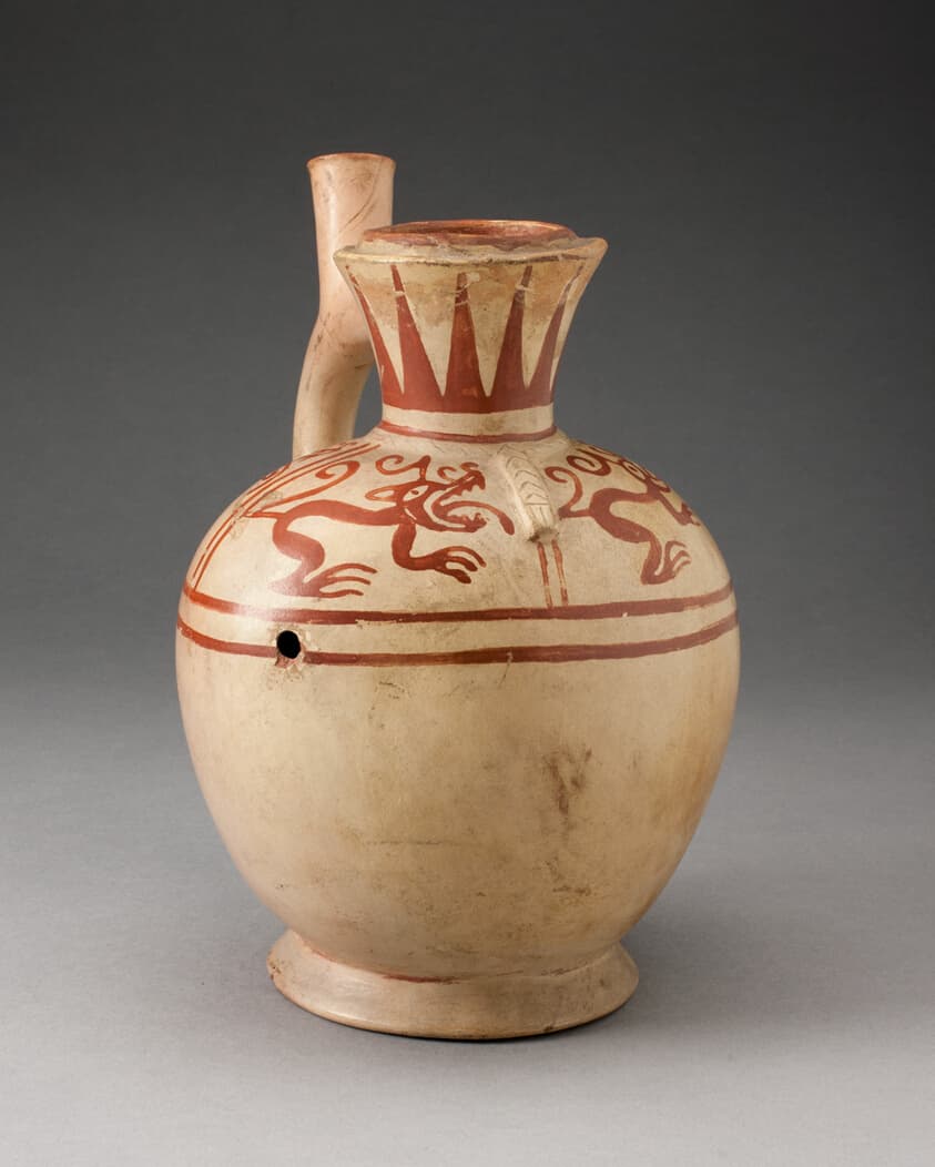 Handle Spout Jug with Quadruped Motifs