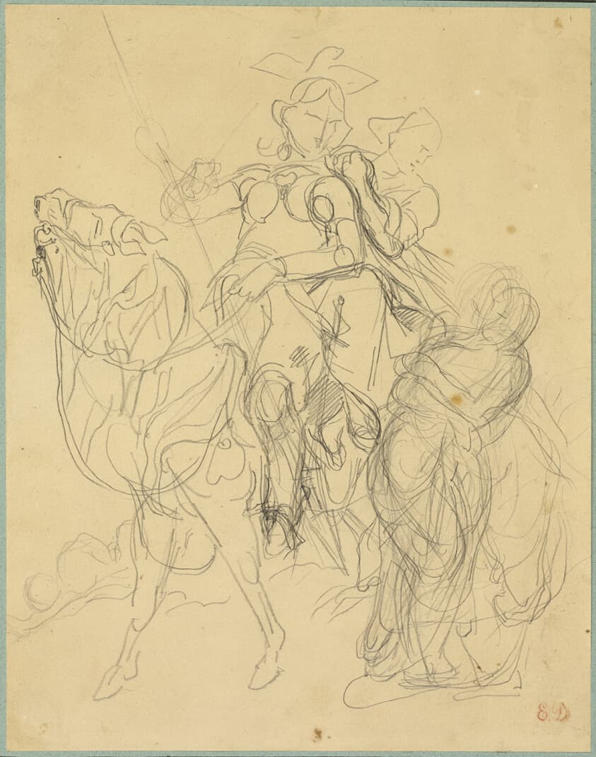 Study for Marphise and the Mistress of Pinabel