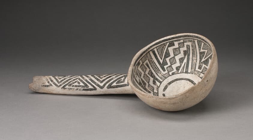 Dipper or Ladle with Interlocking Zigzag and Step-Fret Designs