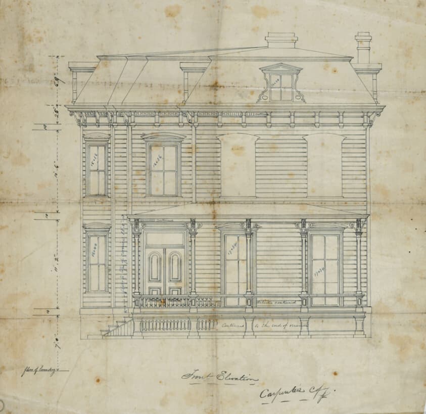 Charles R. Larrabee House, Chicago, Illinois, Front Elevation