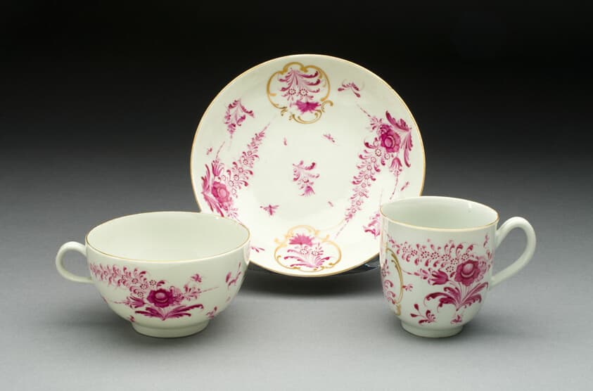 Teacup, Coffee Cup, and Saucer