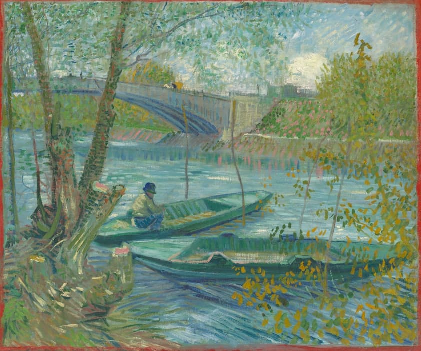 Fishing in Spring, the Pont de Clichy (Asnières)