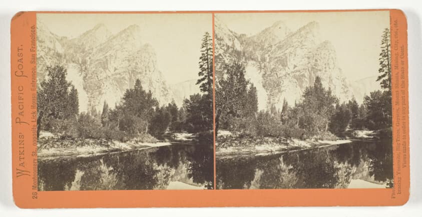 Three Brothers, 4480 ft., Yosemite, from the series "Watkins' Pacific Coast"