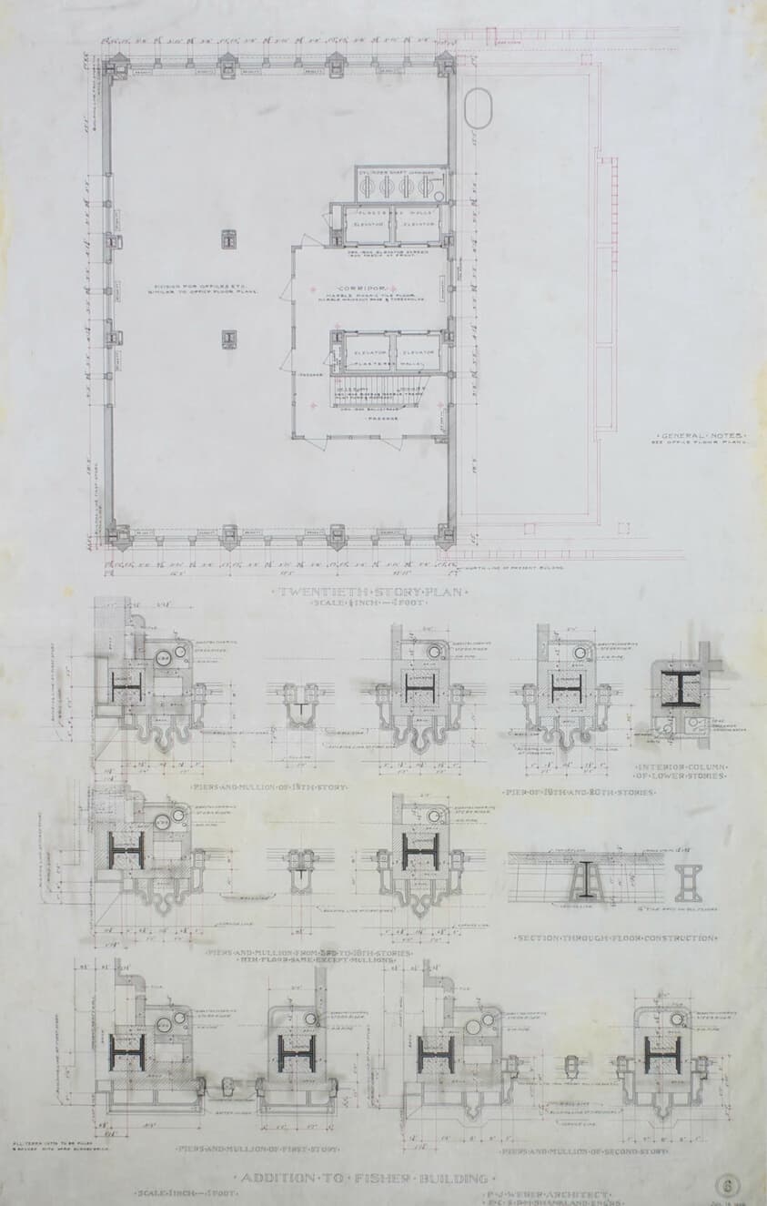 Fisher Building Addition, Chicago, Illinois, Detail