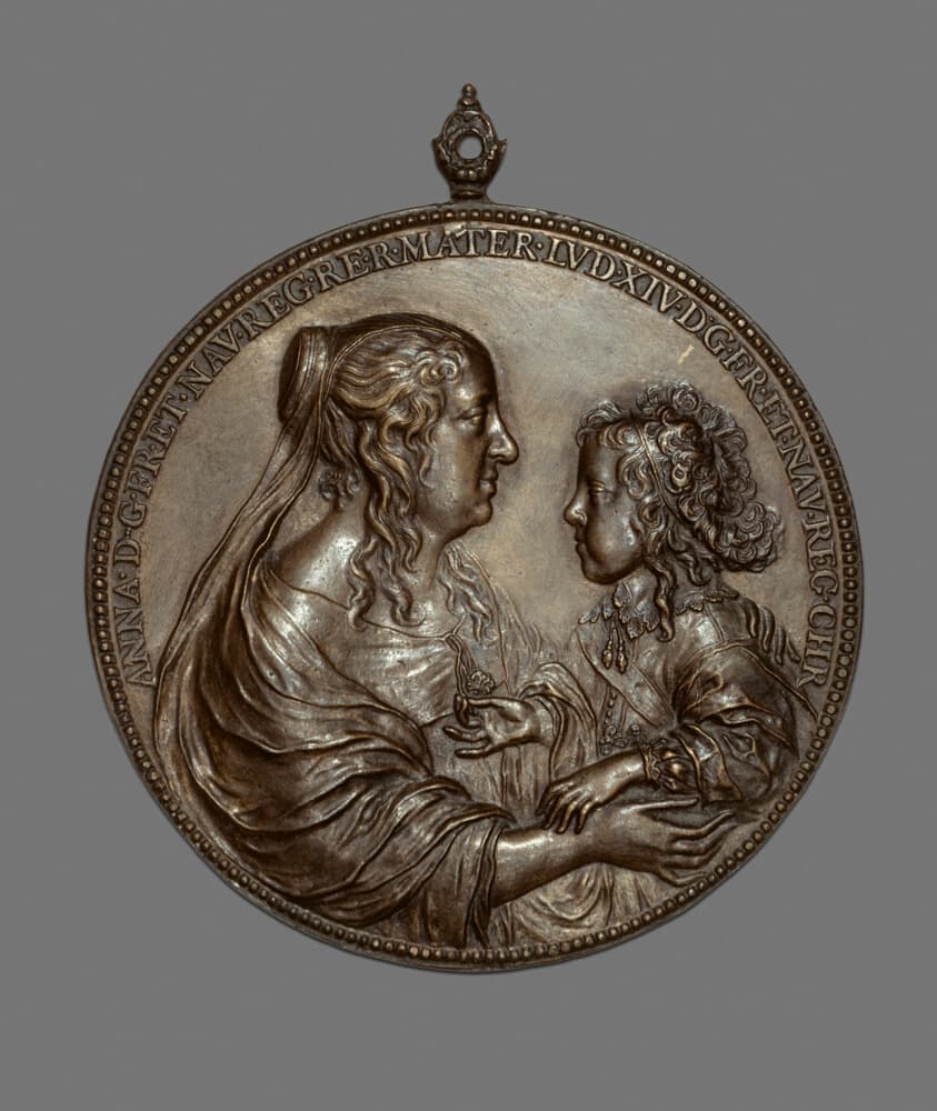 Portrait Medallion: Anne of Austria and her Son, the future King Louis XIV