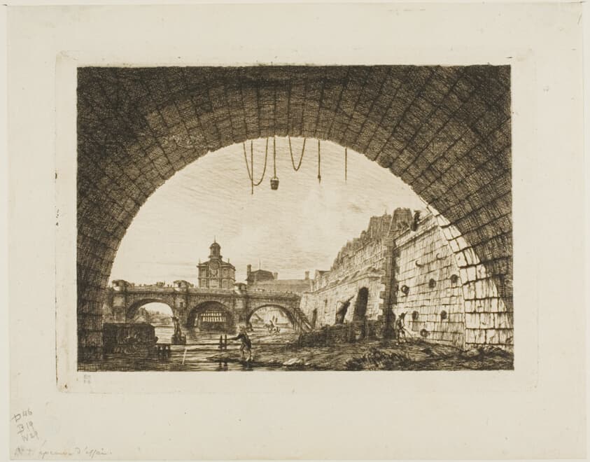 Pont-Neuf and the Samaritaine Seen from Under the First Arch of the Pont-au-Change, Paris