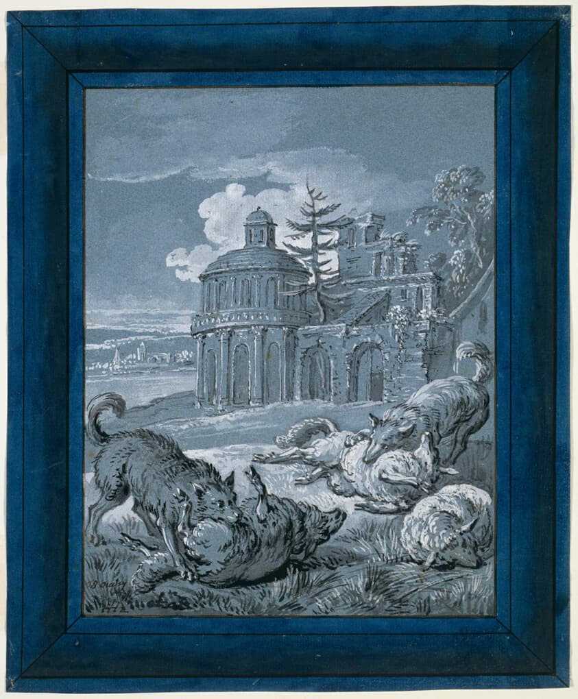 Wolves Attacking Sheep ("Rein de Trop II")