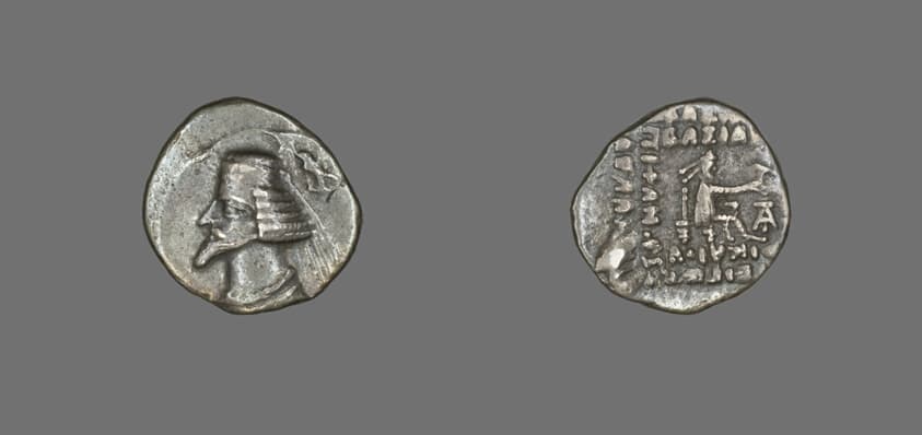 Drachm (Coin) Portraying King Phraates IV
