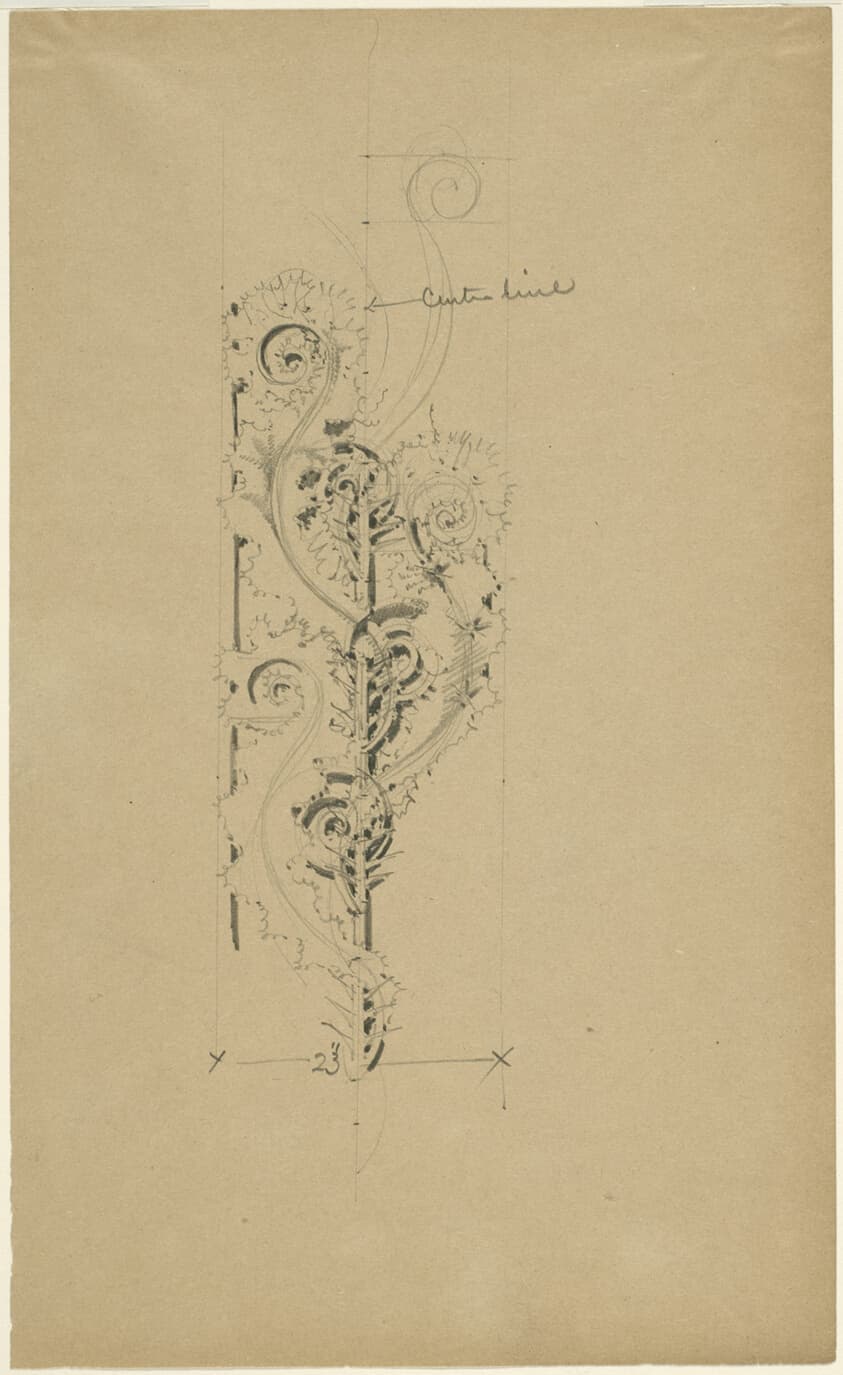 McVickers Theater: Sketch for Untitled Ornamental Band