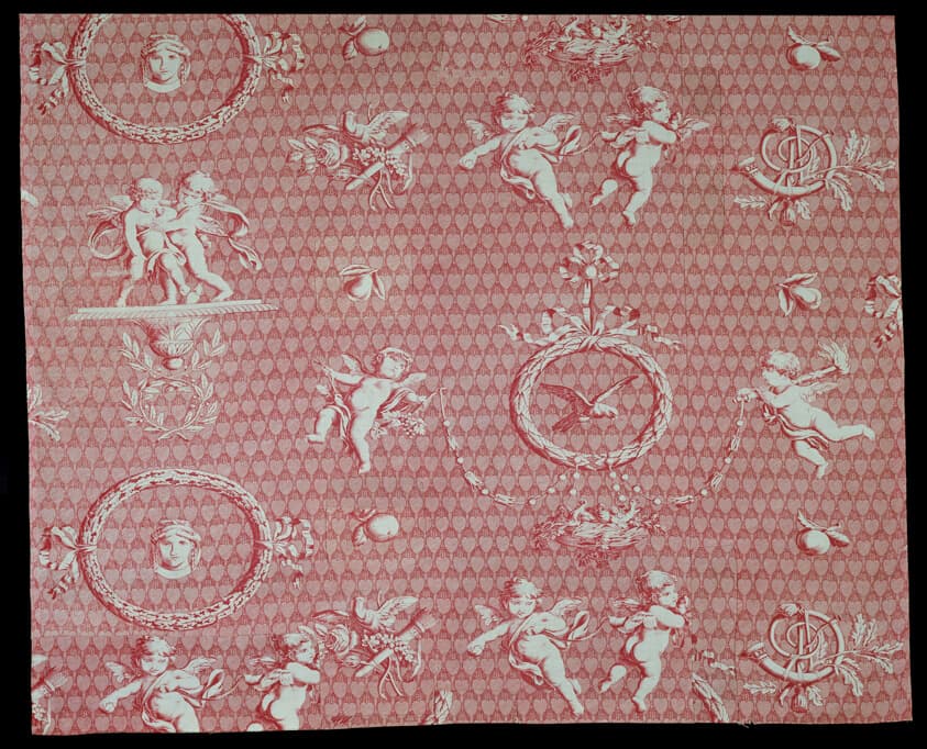 Amorini et Medallions (Cupid and Medallions) (Furnishing Fabric)