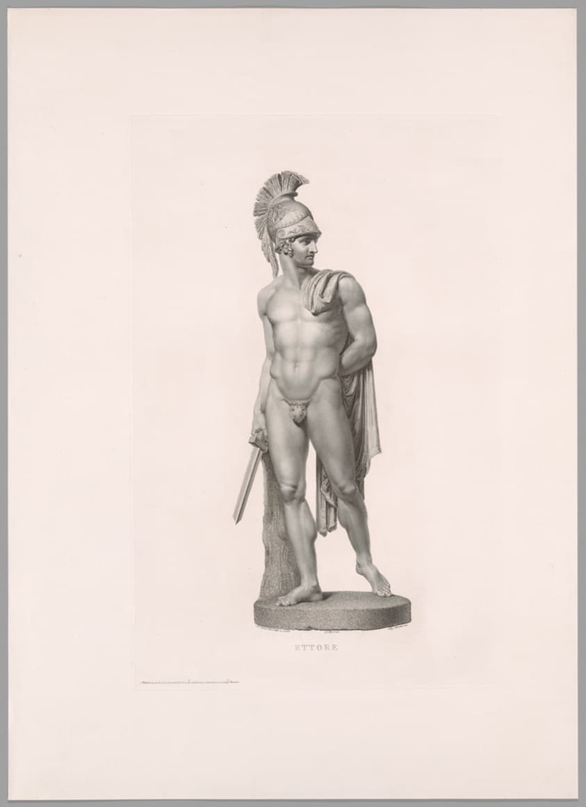 Ettore, Front View, from Oeuvre de Canova