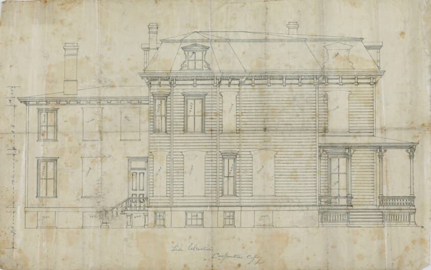 Charles R. Larrabee House, Chicago, Illinois, Side Elevation