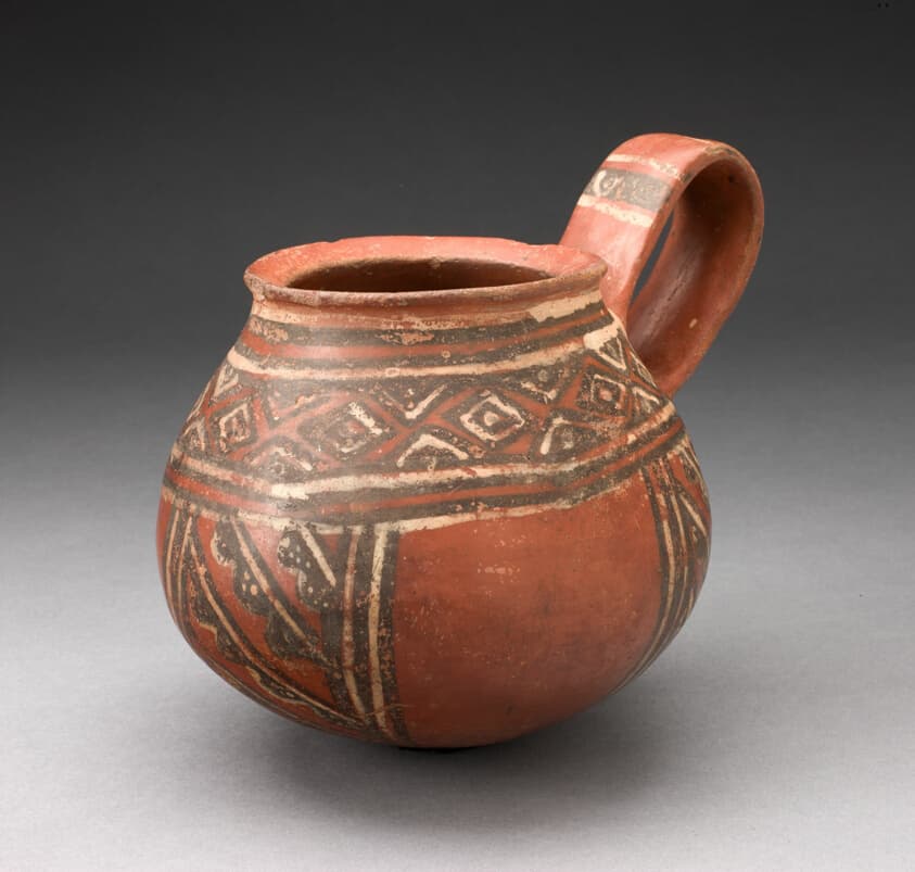 Miniature Single-Handled Jar with Textile-like Pattern