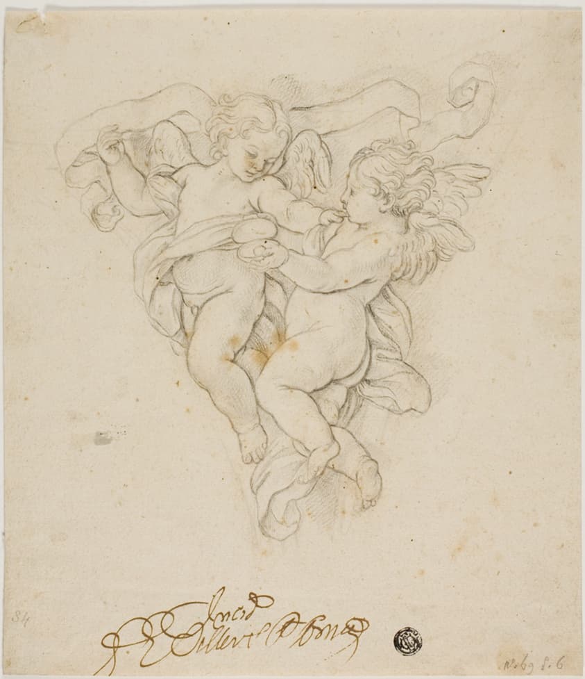 Spandrel Decoration with Two Putti