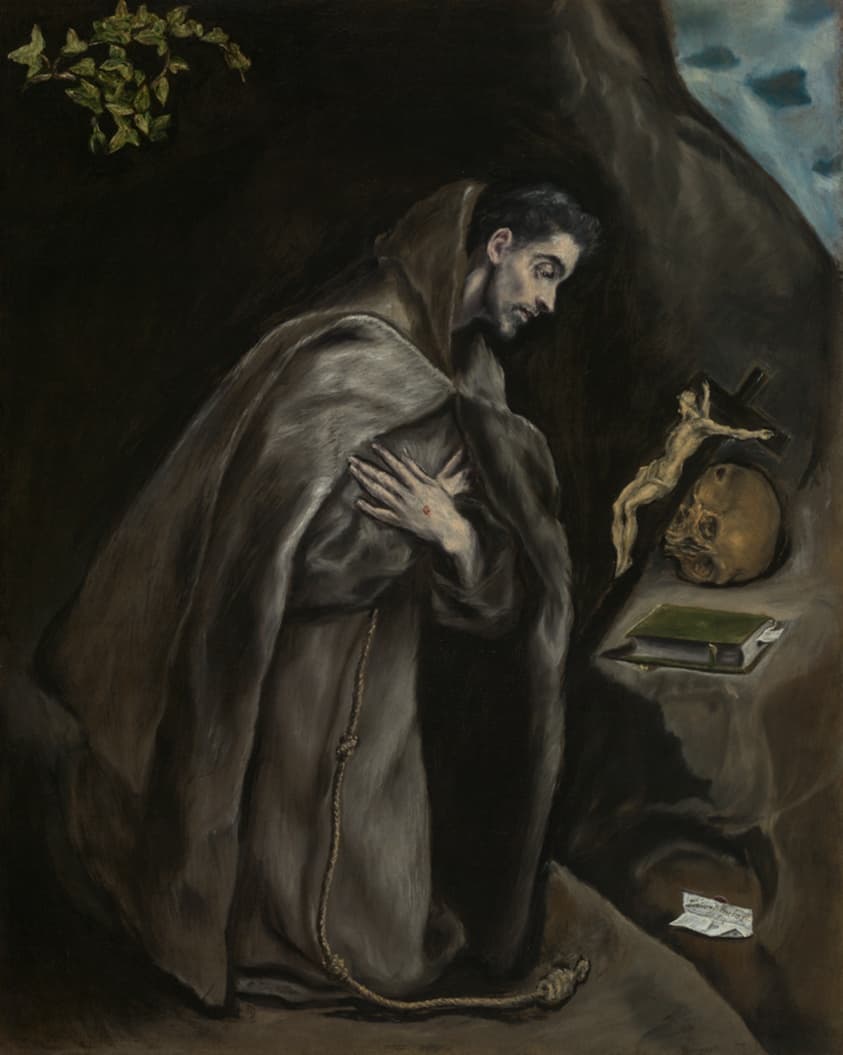 Saint Francis Kneeling in Meditation