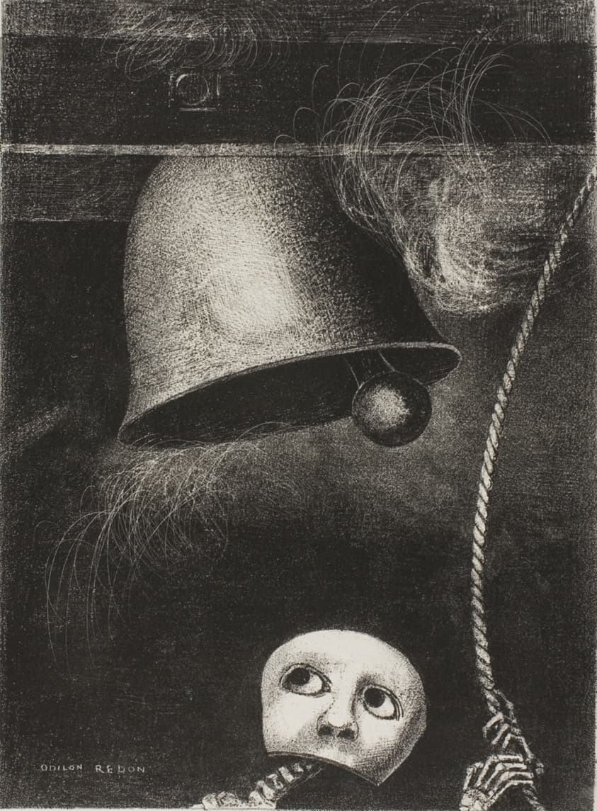 A Mask Sounds the Funeral Knell, plate three from To Edgar Poe