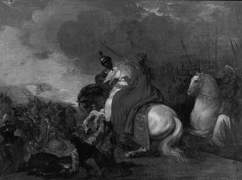 Queen Philippa at the Battle of Neville's Cross