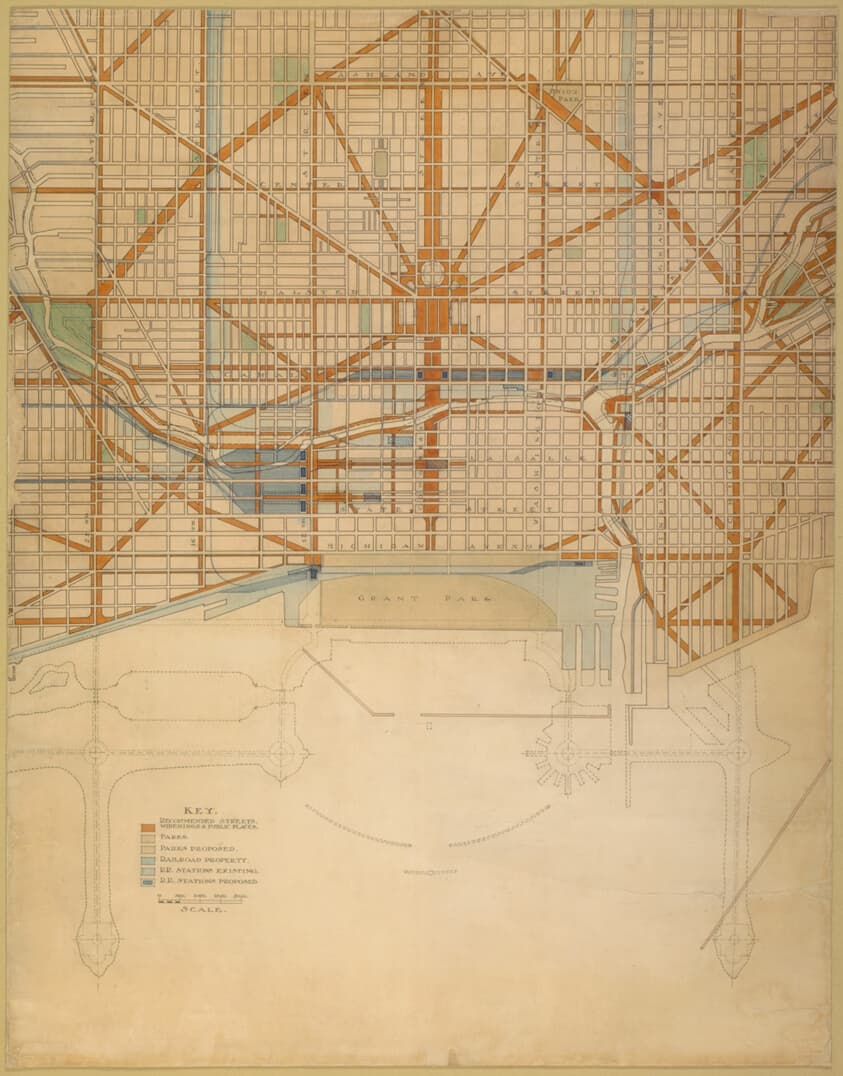 Plan of the Center of the City, the 1909 Plan of Chicago