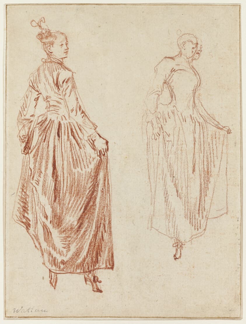 Two Studies of a Dancer, Raising Her Skirt in Her Two Hands