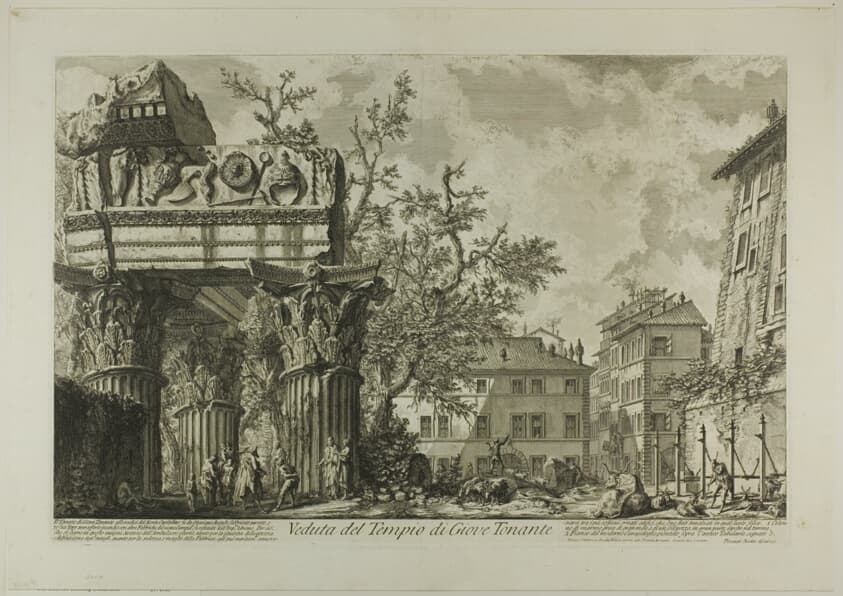 View of the Temple of Jupiter Tonans [Jupiter the Thunderer], from Views of Rome