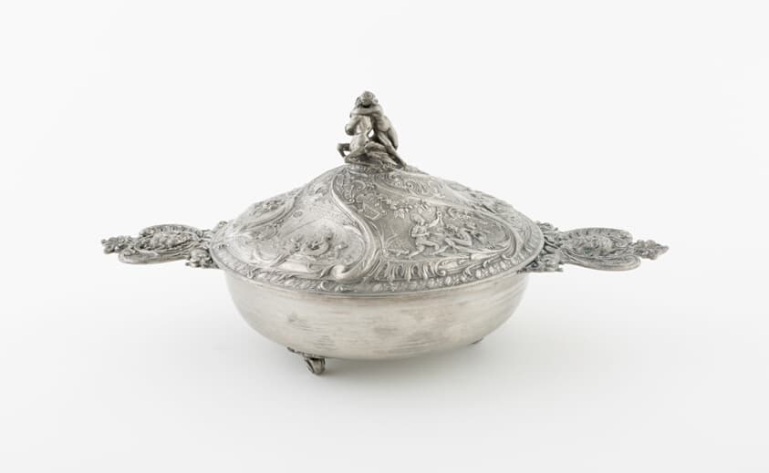 Covered Bowl (Écuelle) with Representations of French Rivers